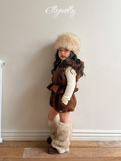 ［ellymolly］bear hood vest