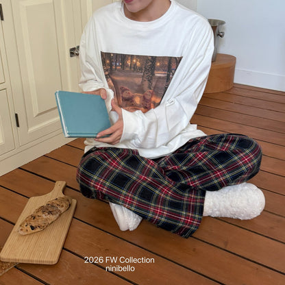 ［ninibello］carol check pants (adult)