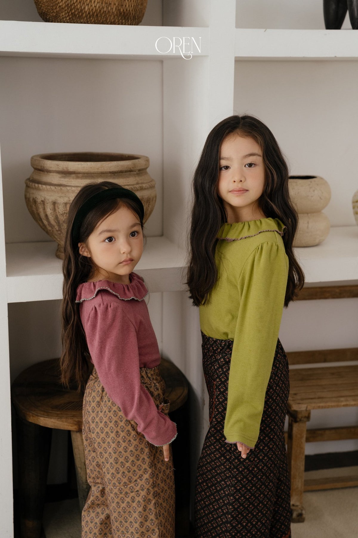 ［OREN］blooming frill picot t-shirt