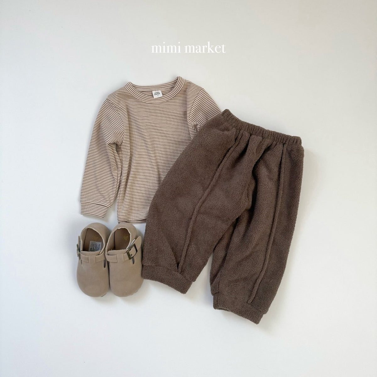 ［mimimarket］egg pintuck jogger pants
