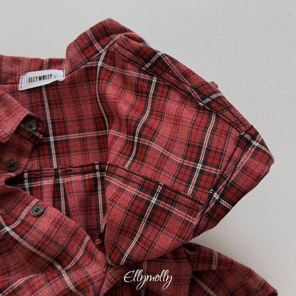 ［ellymolly］forest check shirt