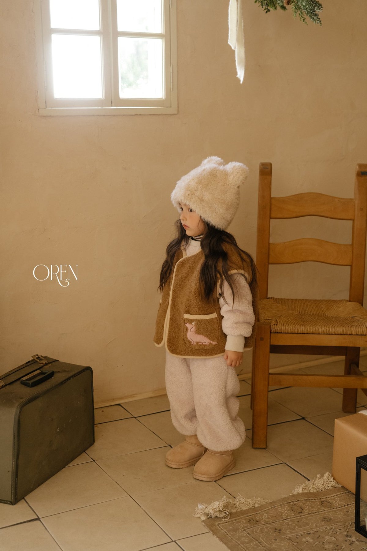 ［OREN］cat faux fur beanie