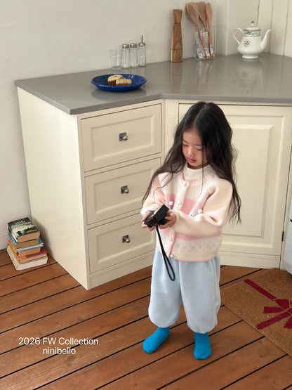 ［ninibello］snowman knit cardigan