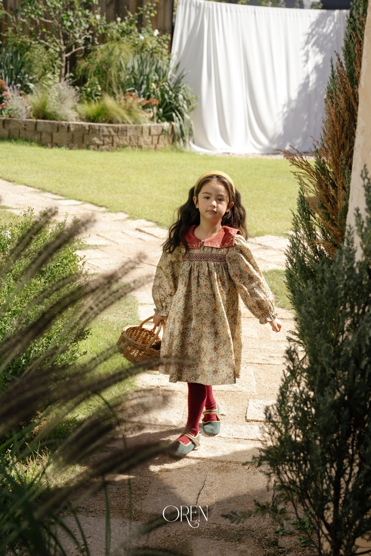 ［OREN］bonjour square collar dress