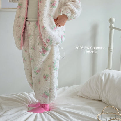 ［ninibello］flower dumble jogger pants