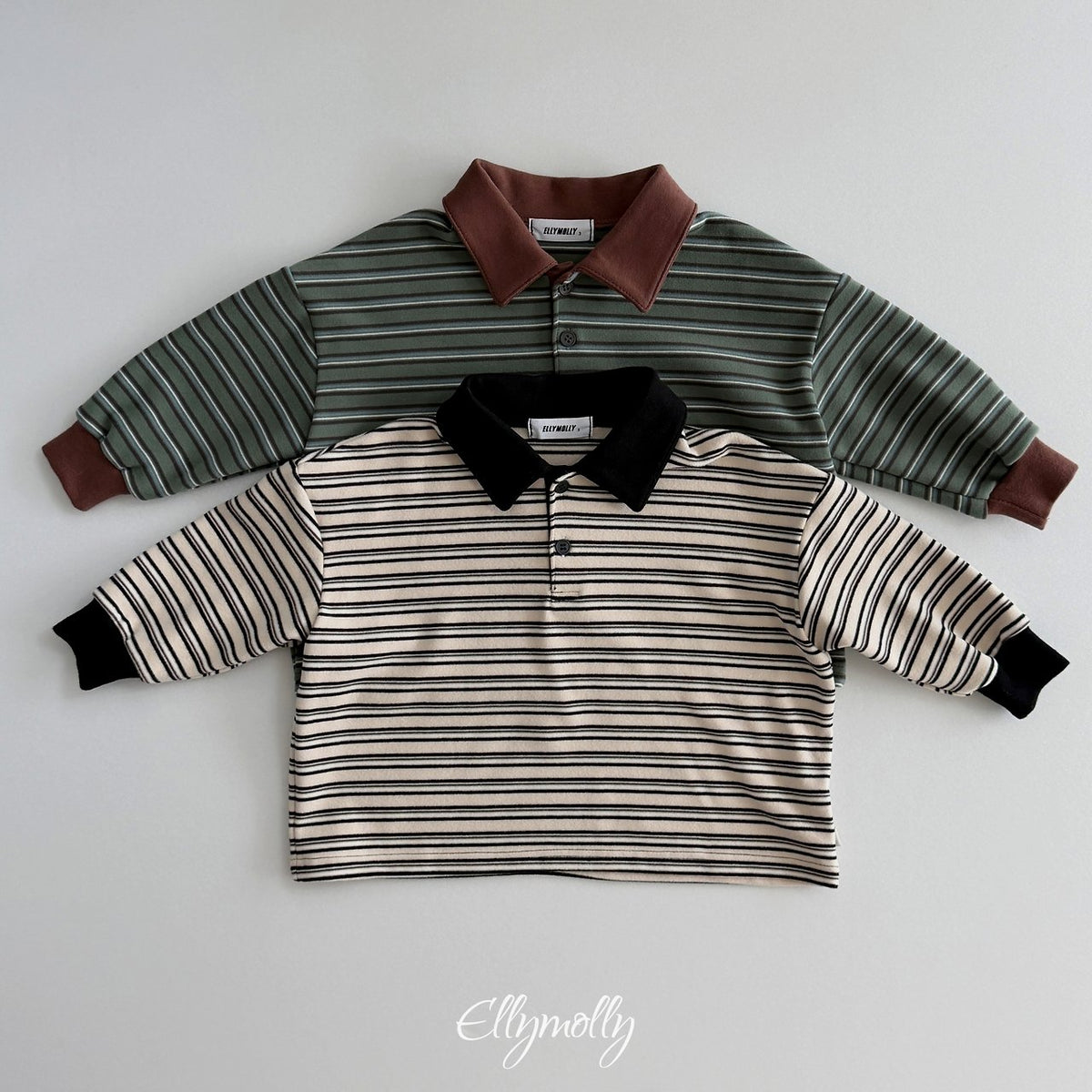 ［ellymolly］click peach collar tee
