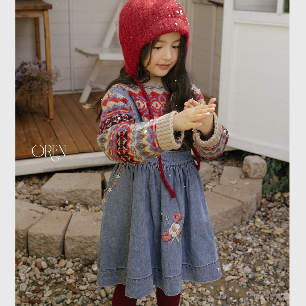 ［OREN］bluemay denim jumper skirt