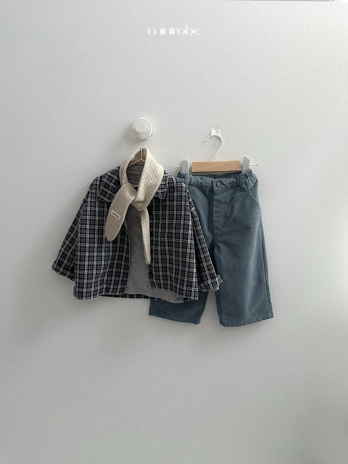 ［minirobe］angora mock neck tee