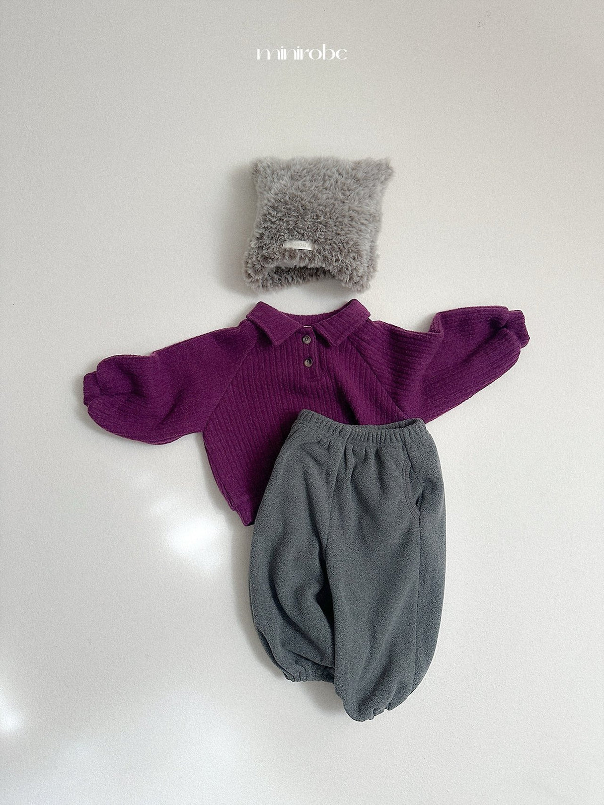 ［minirobe］boy collared sweatshirt