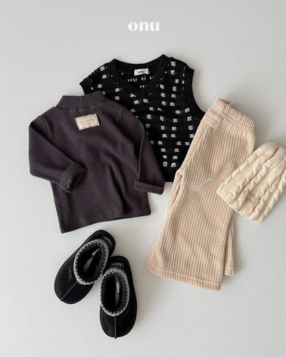 ［ONU］warm knit vest