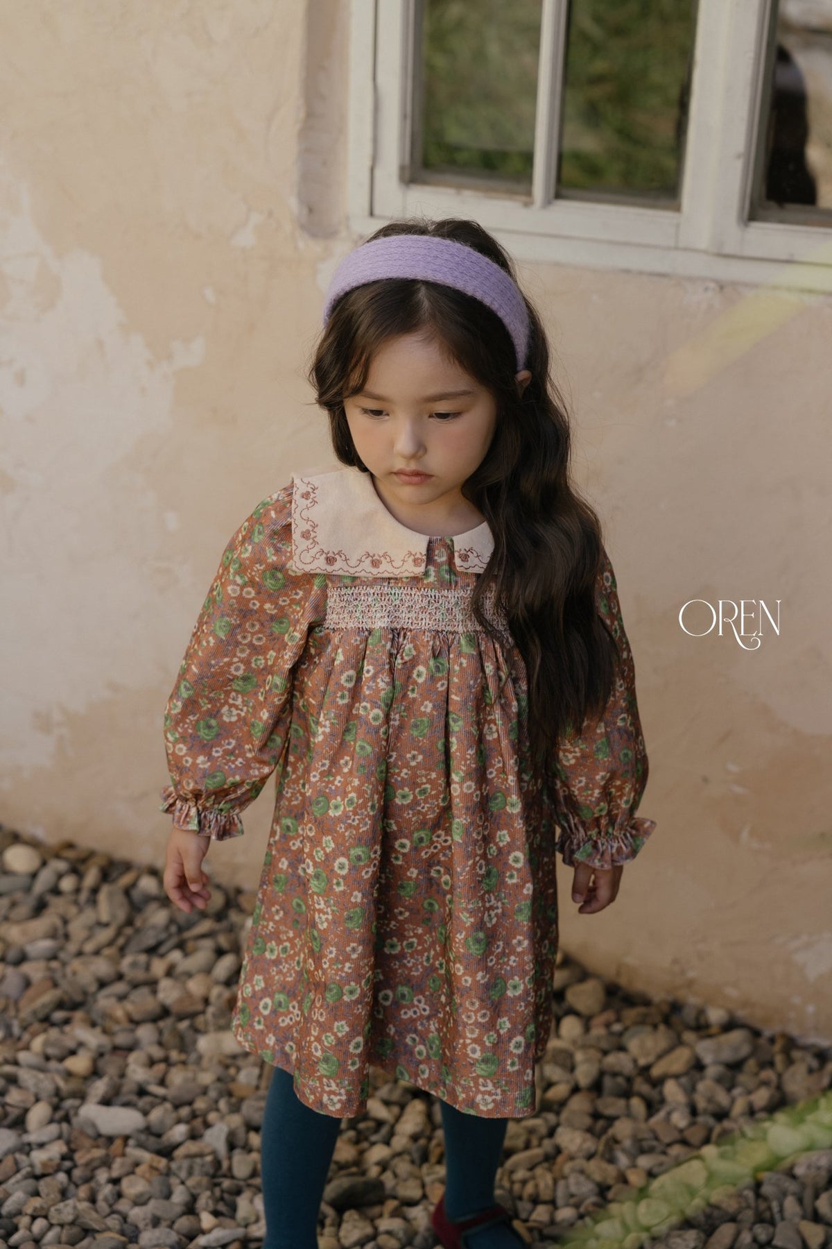 ［OREN］bonjour square collar dress