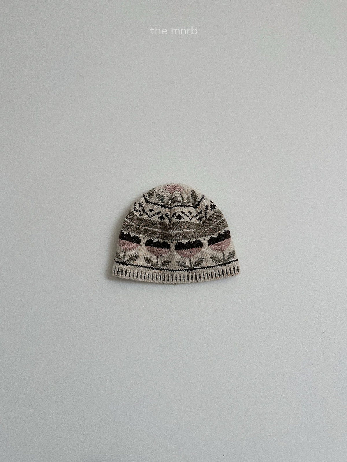 ［minirobe］flower jacquard beanie