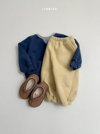 ［minirobe］two-tone sweatshirt