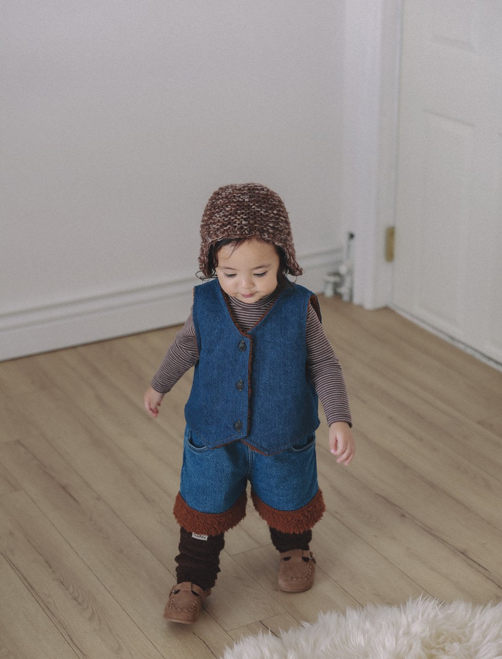 ［ONU］boucle denim vest