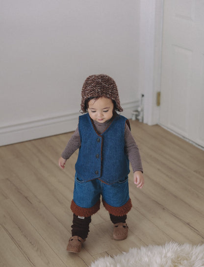 ［ONU］boucle denim vest