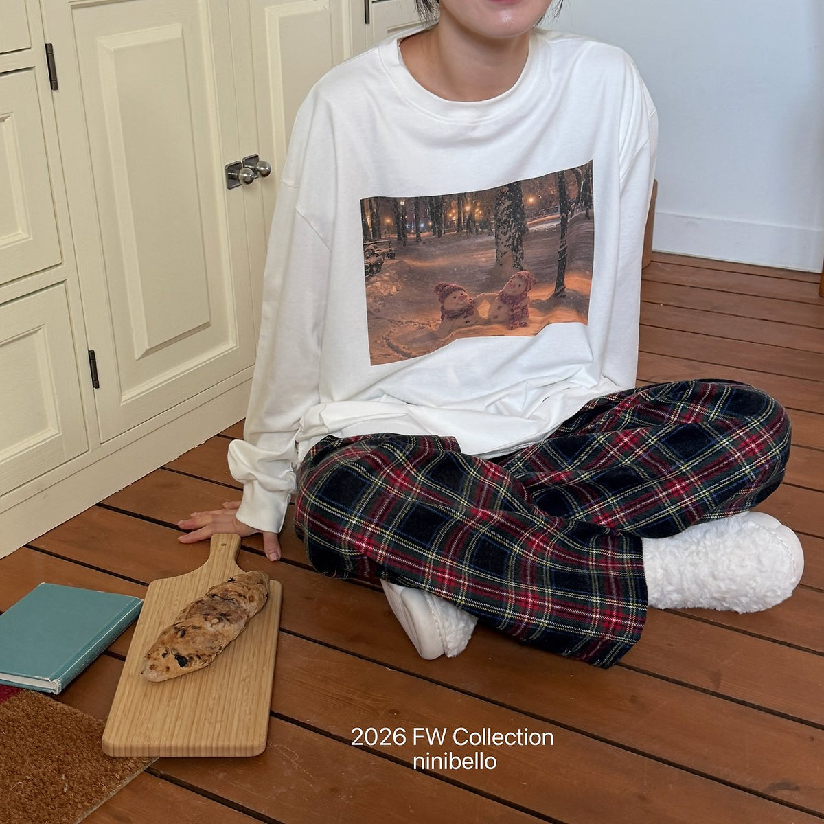 ［ninibello］carol check pants (adult)