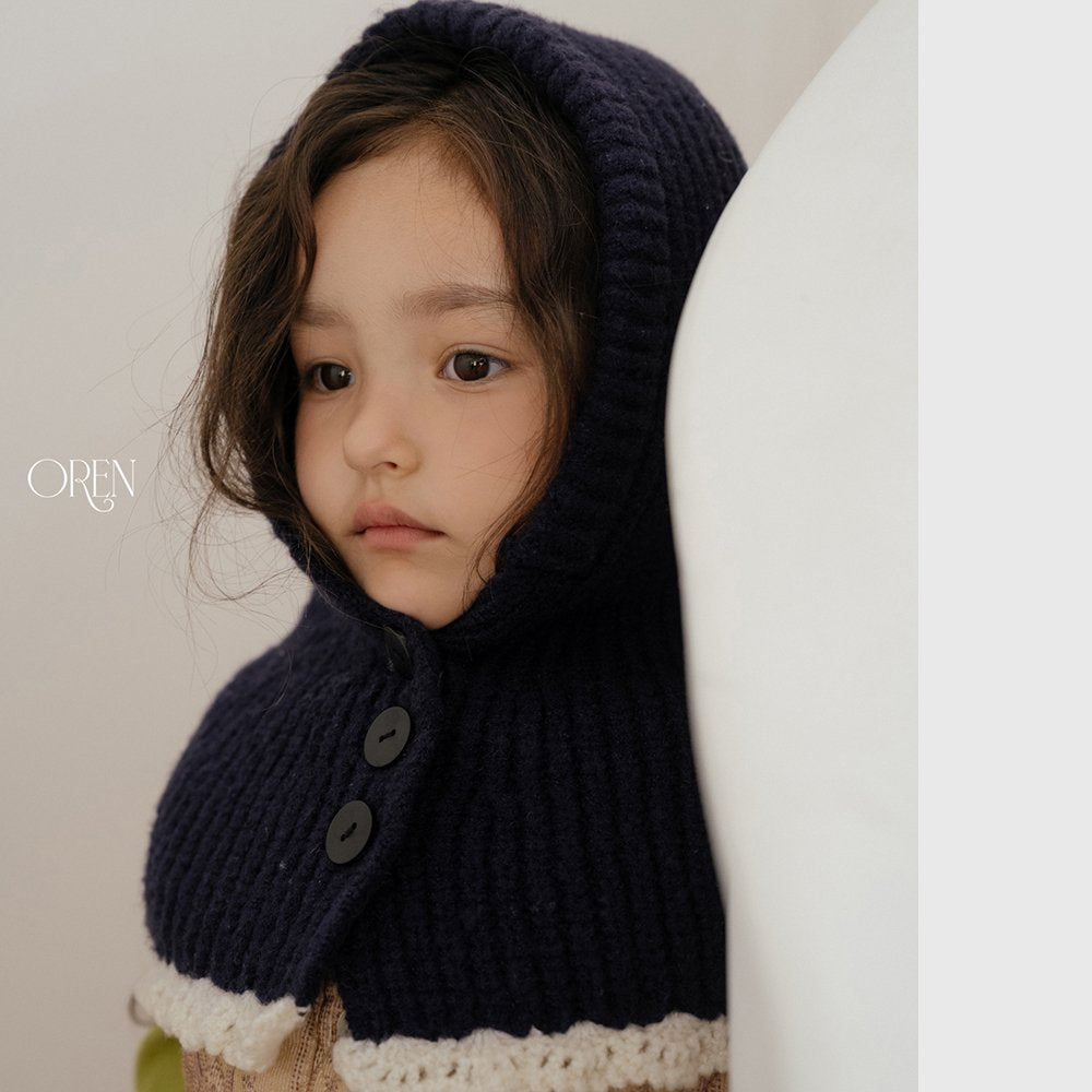 ［OREN］contrast cape balaclava