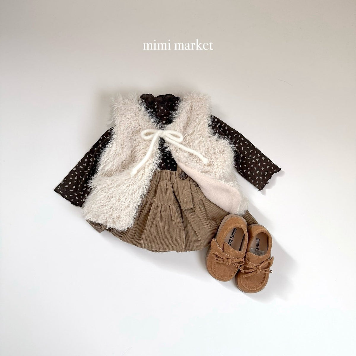 ［mimimarket］corduroy kang skirt