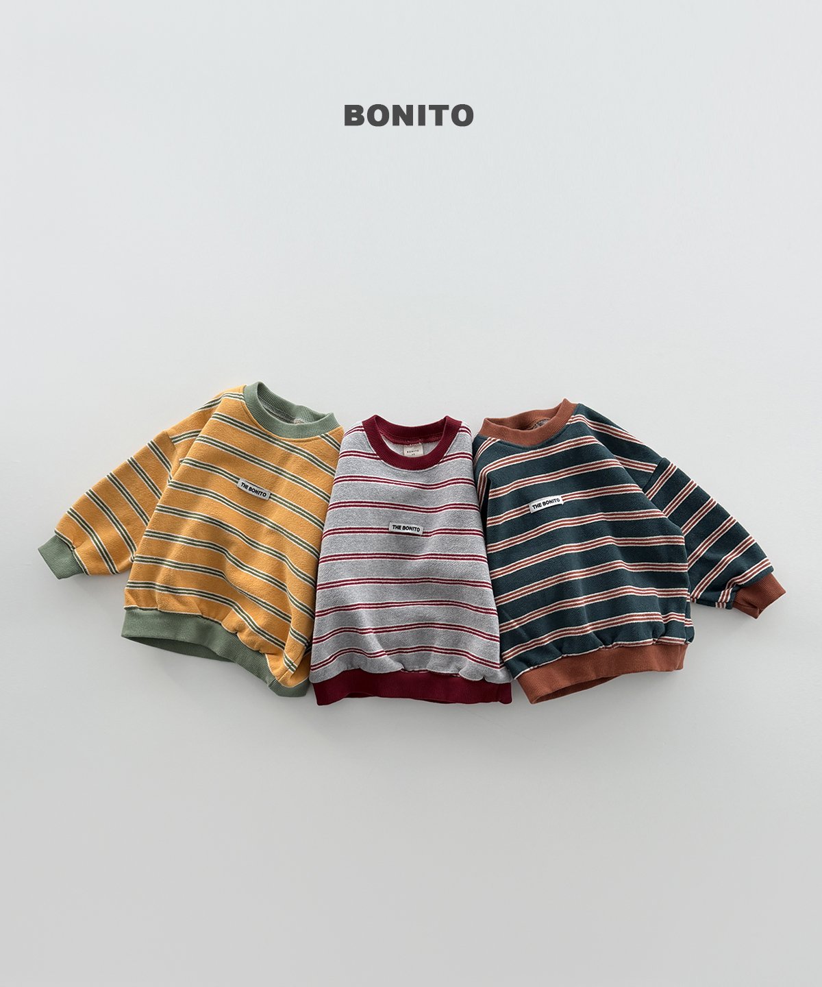 ［BONITO］monica stripe sweatshirt