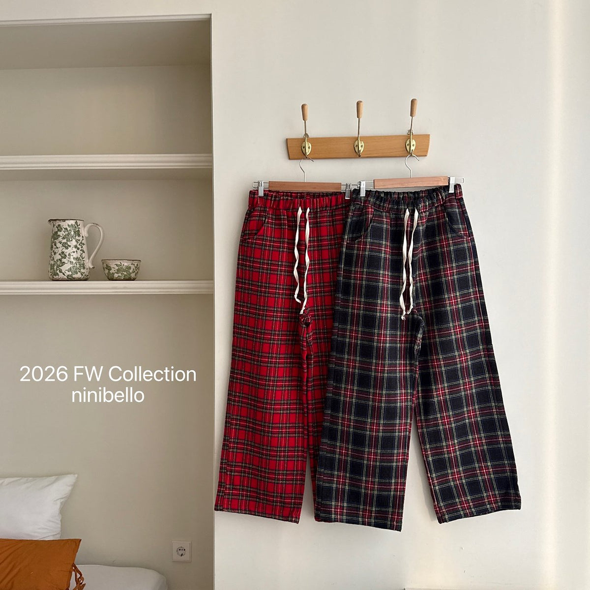 ［ninibello］carol check pants (adult)