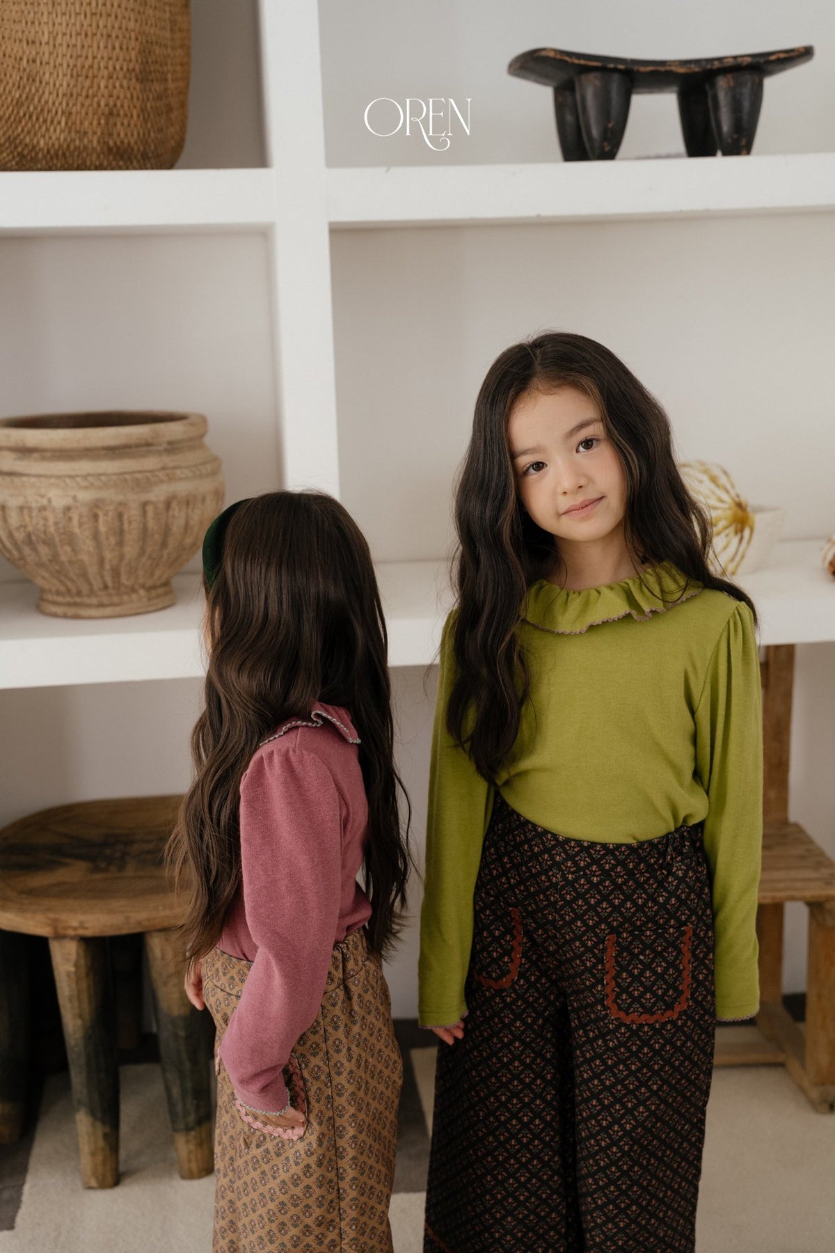 ［OREN］blooming frill picot t-shirt