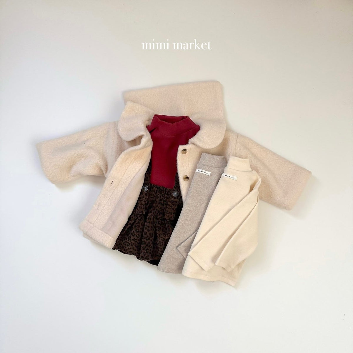 ［mimimarket］peach turtleneck tee