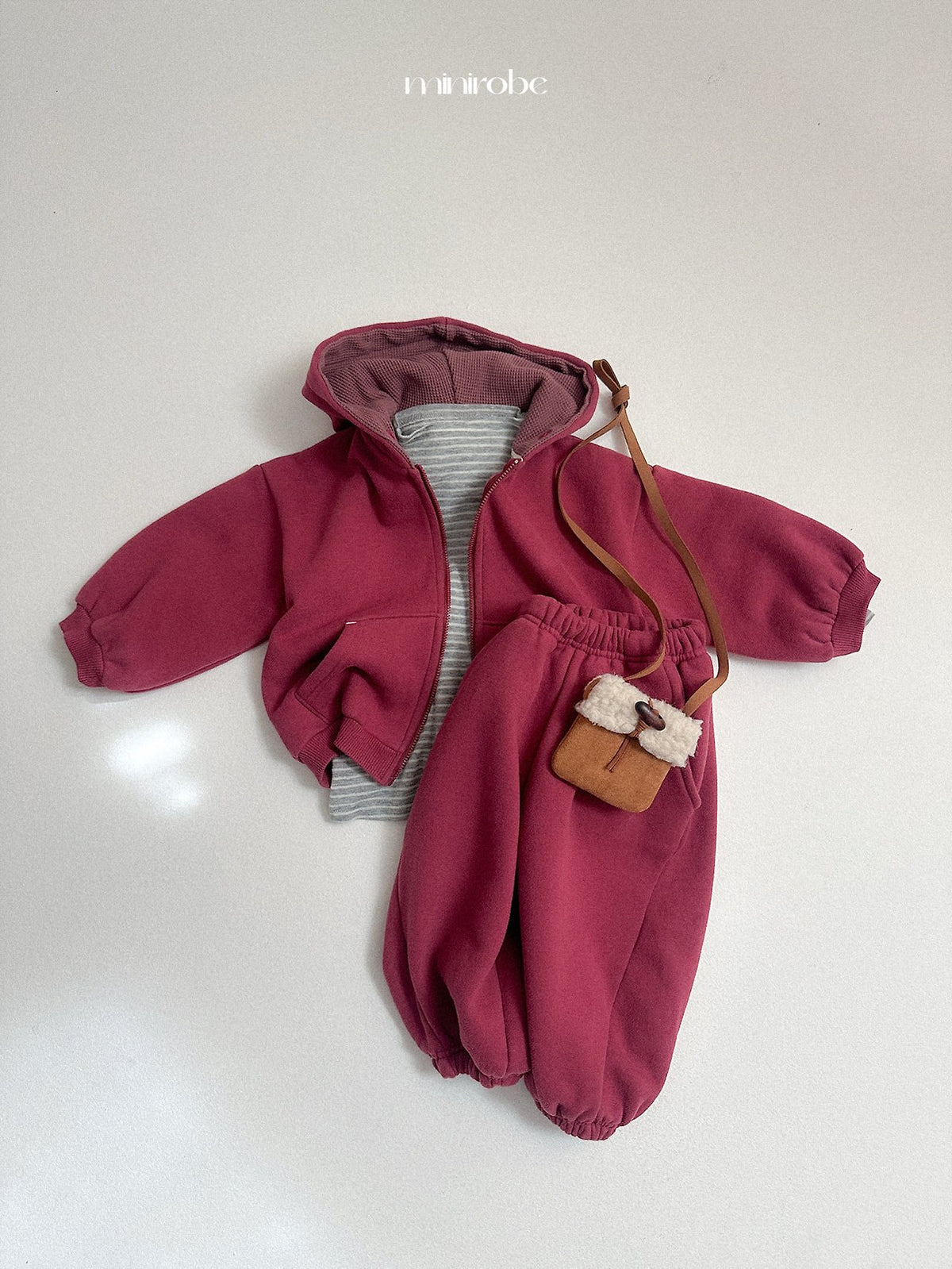 ［minirobe］barrel hood zip-up