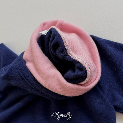 ［ellymolly］brushed color turtleneck