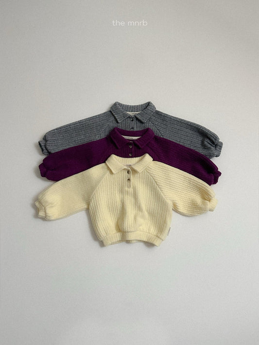 ［minirobe］boy collared sweatshirt