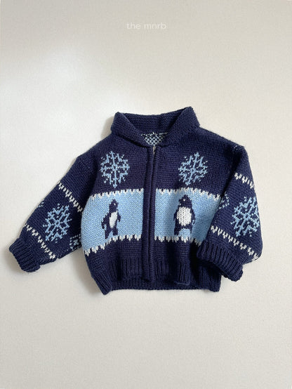 ［minirobe］penguin knit cardigan