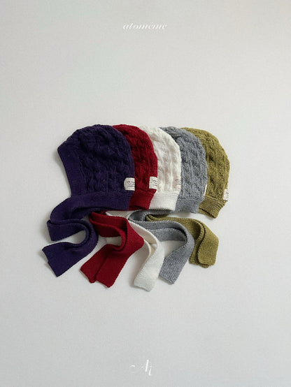 ［atomeme］knit muffler bonnet