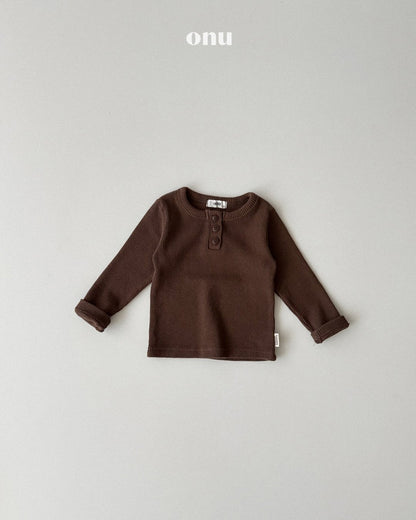 ［ONU］croffle button tee