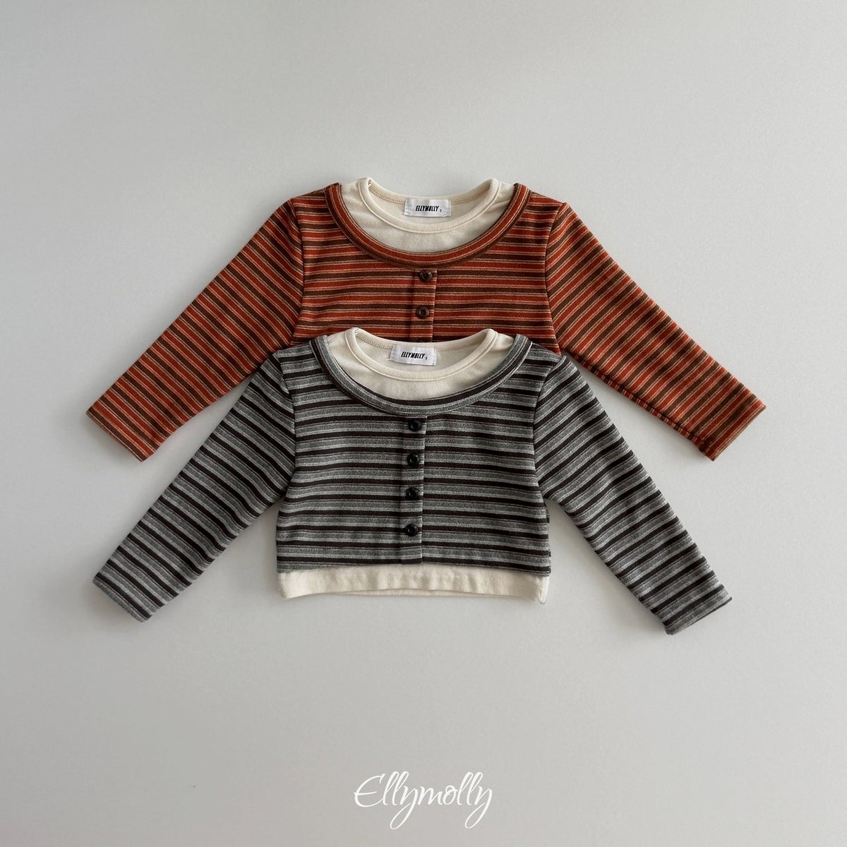［ellymolly］latte stripe top