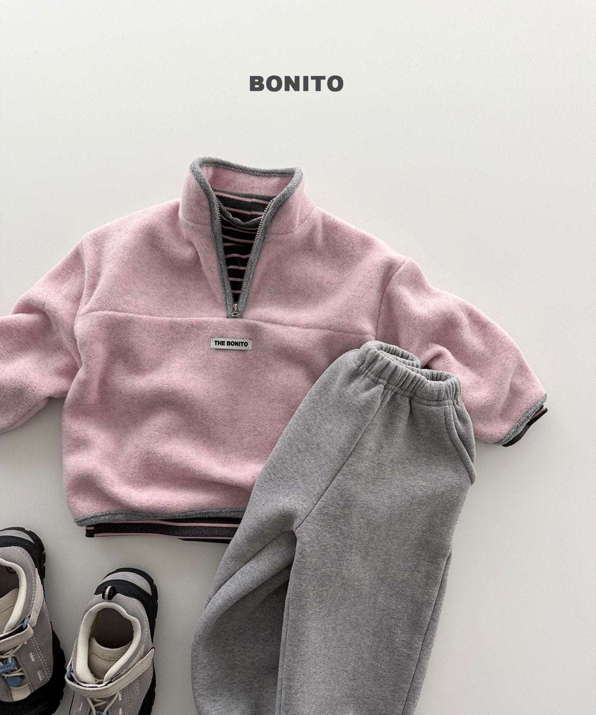 ［BONITO］cotton candy half zip