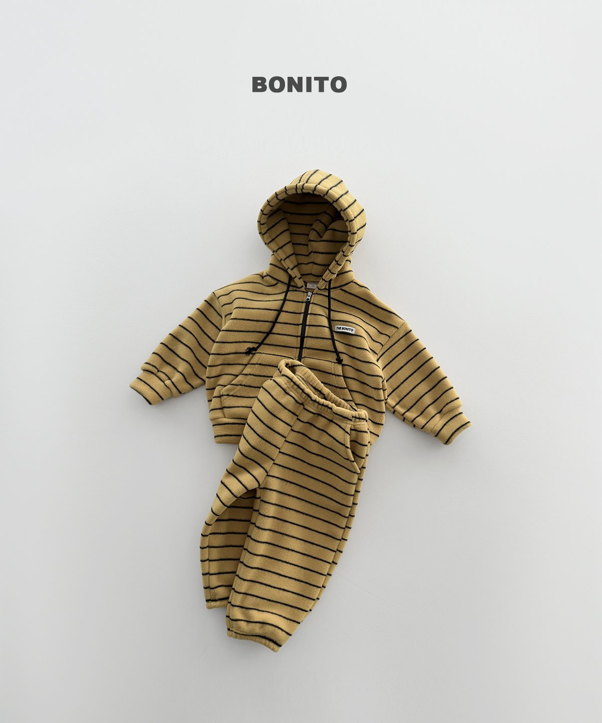 ［BONITO］our stripe zip-up set