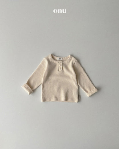 ［ONU］croffle button tee