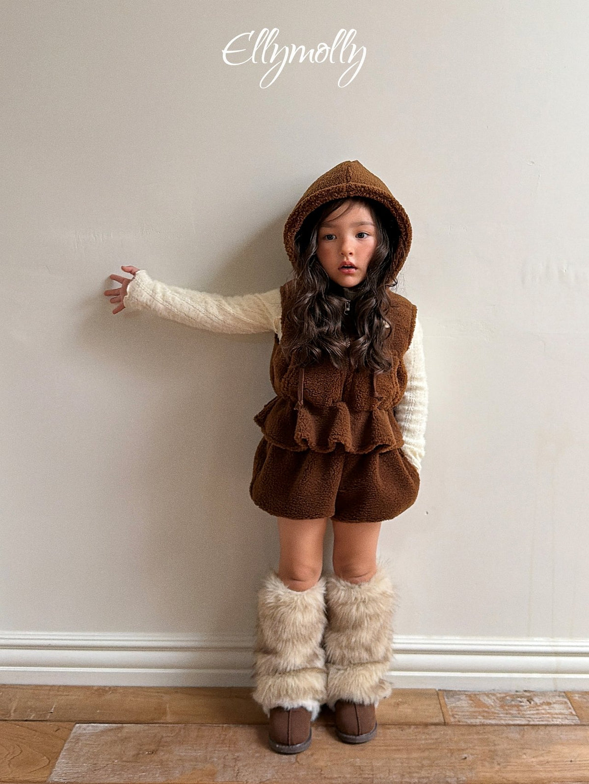 ［ellymolly］bear hood vest