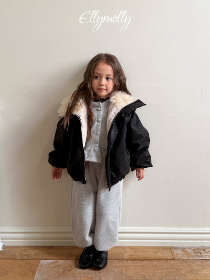 ［ellymolly］big collar shearling jumper