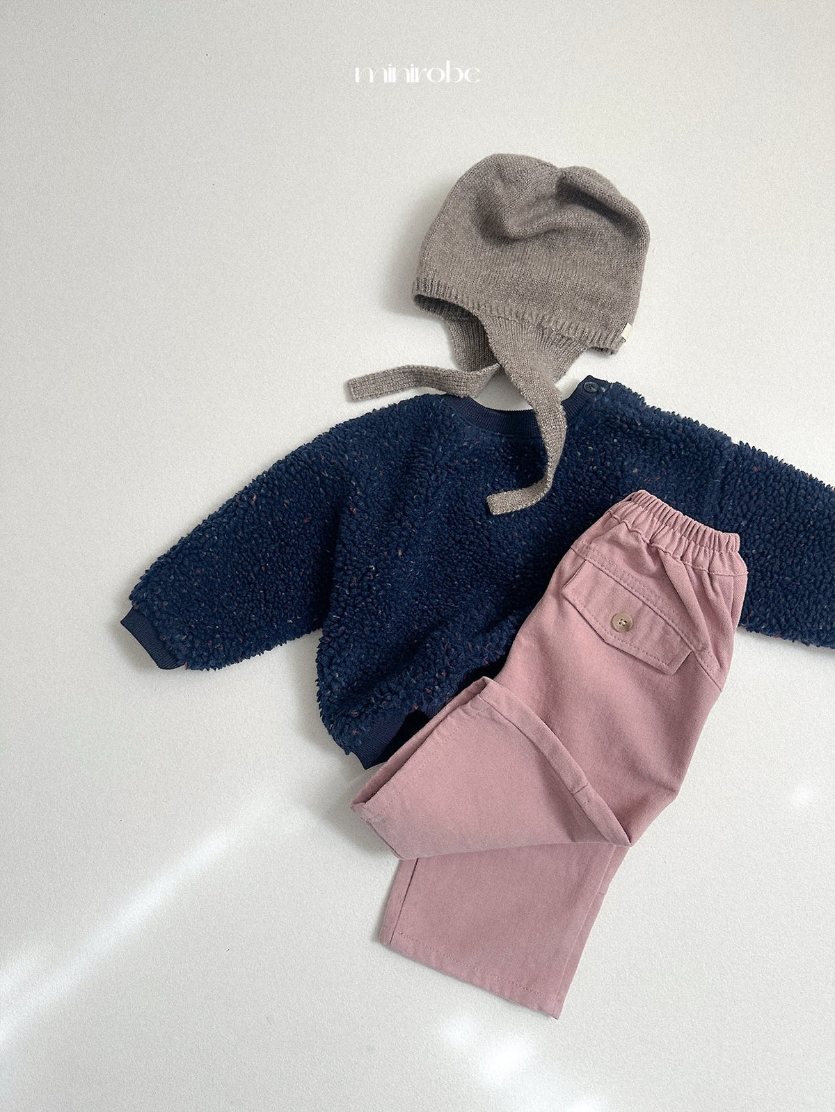 ［minirobe］earflap knit beanie