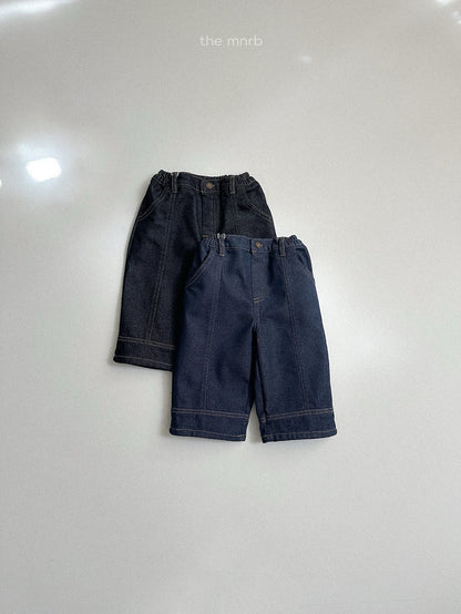 ［minirobe］non-fade panel denim pants