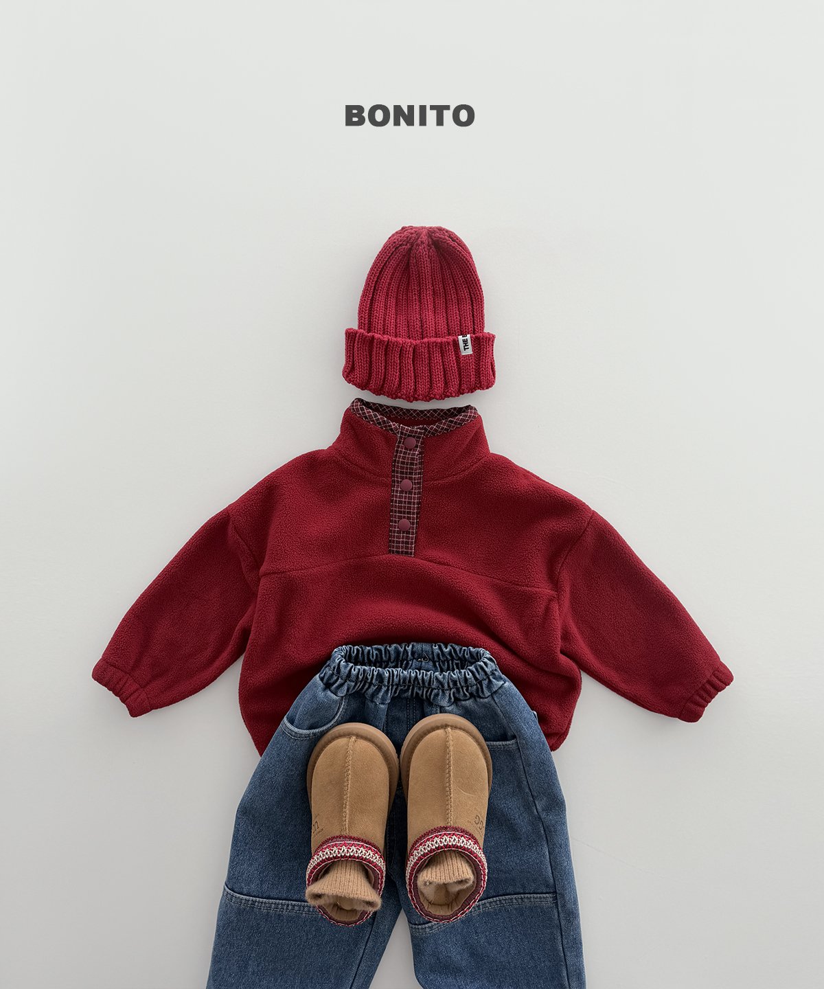［BONITO］check fleece pullover