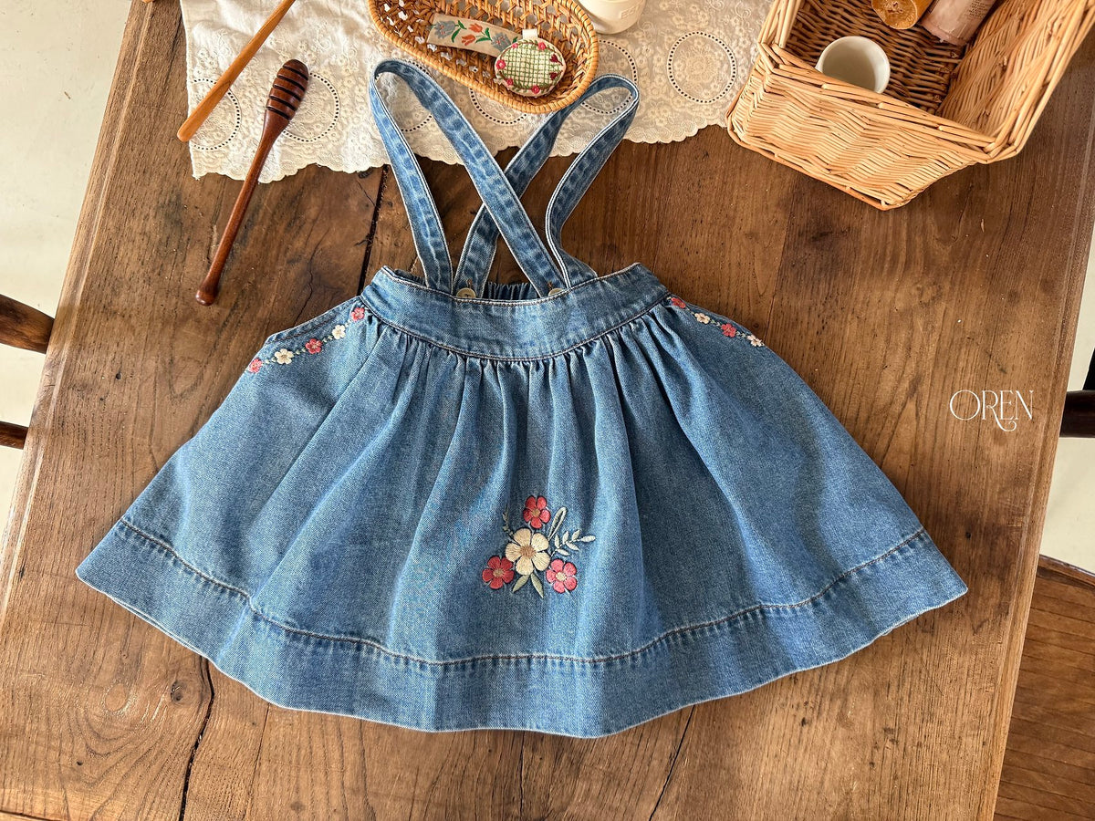 ［OREN］bluemay denim jumper skirt