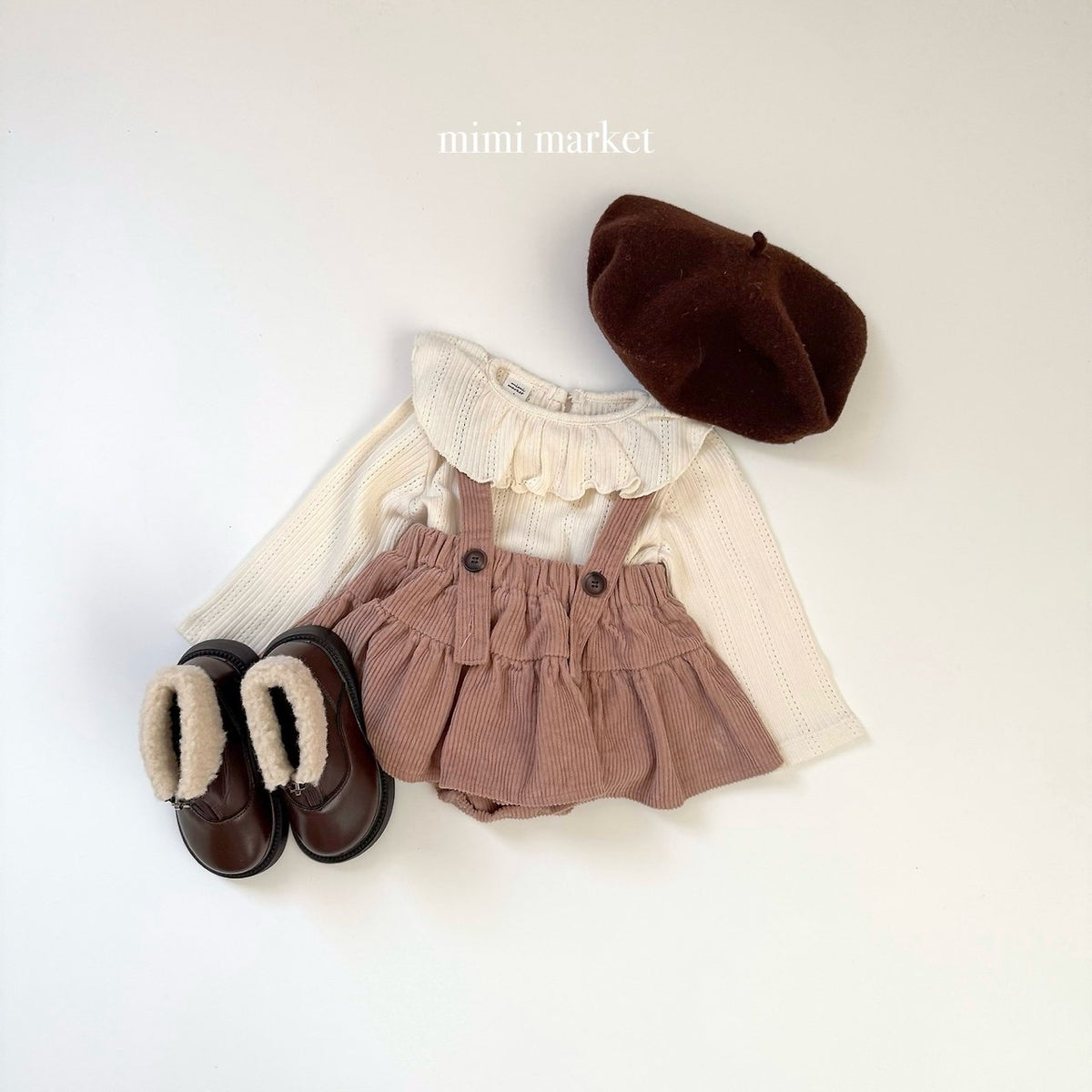 ［mimimarket］corduroy kang skirt