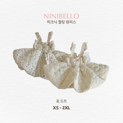 ［ninibello］picnic quilted dress