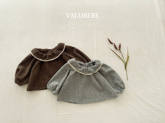 ［valubebe］herringbone frill blouse