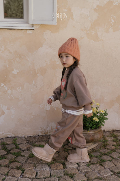 ［OREN］romy garden fleece set