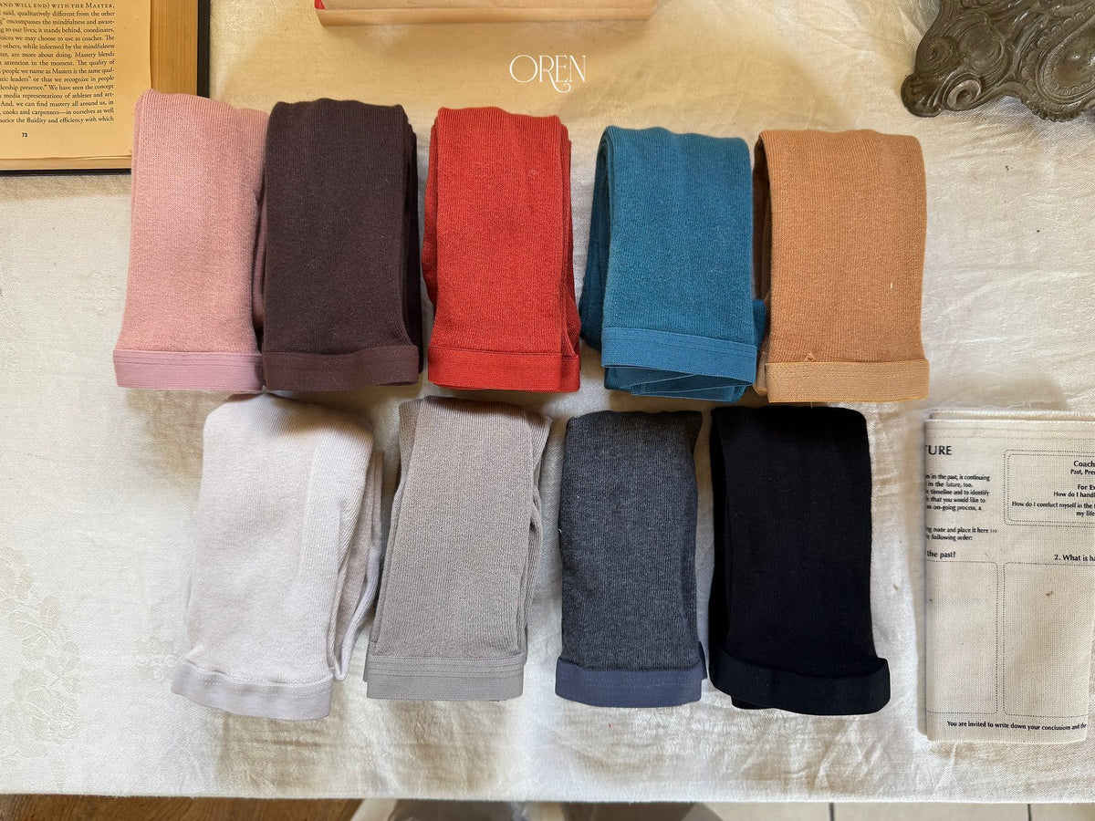 ［OREN］forest color band tights