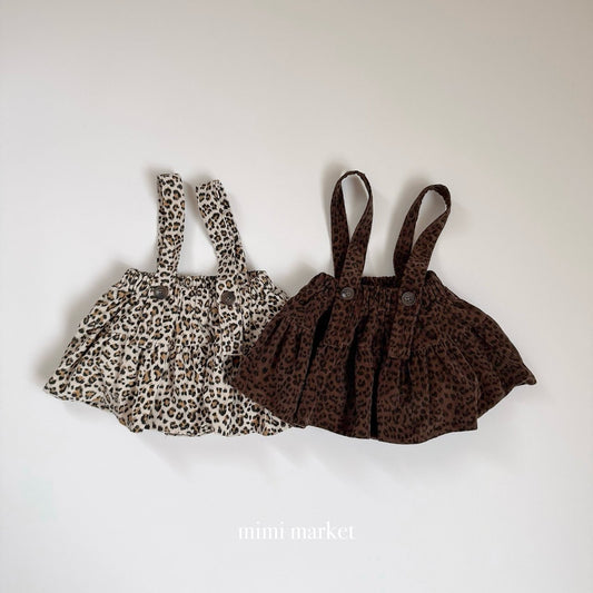 ［mimimarket］leopard corduroy kang skirt