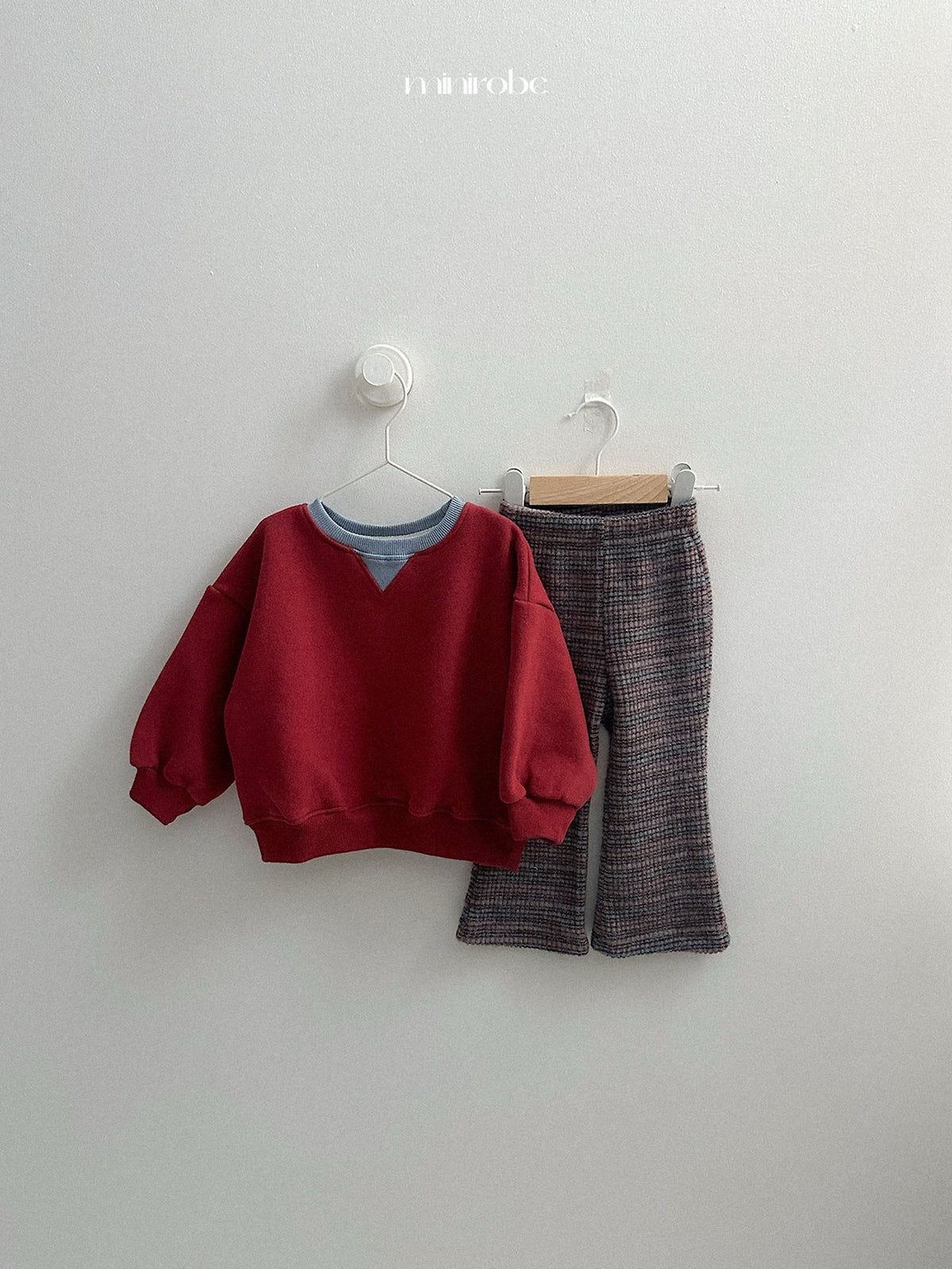 ［minirobe］soboro flared pants