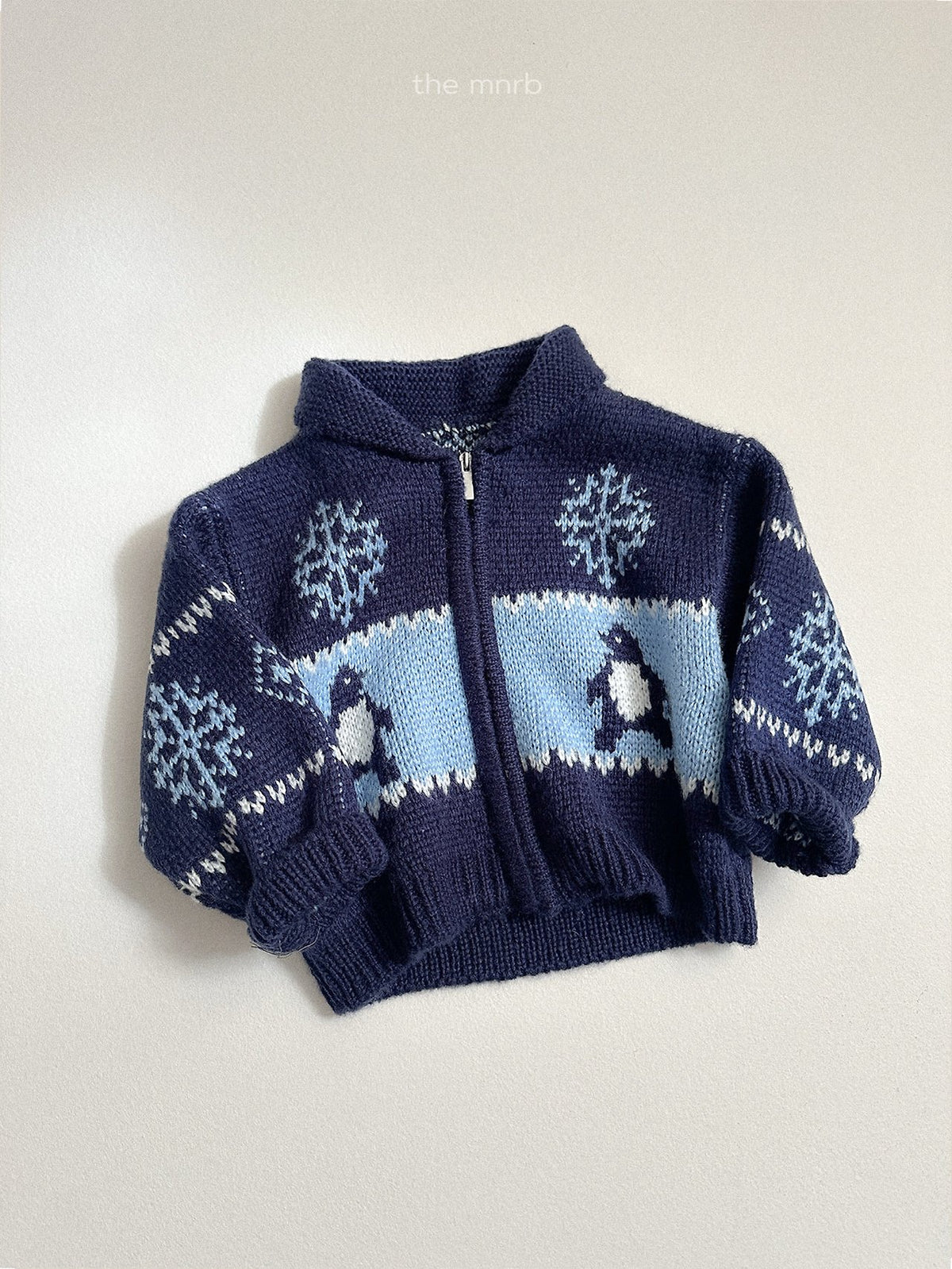 ［minirobe］penguin knit cardigan